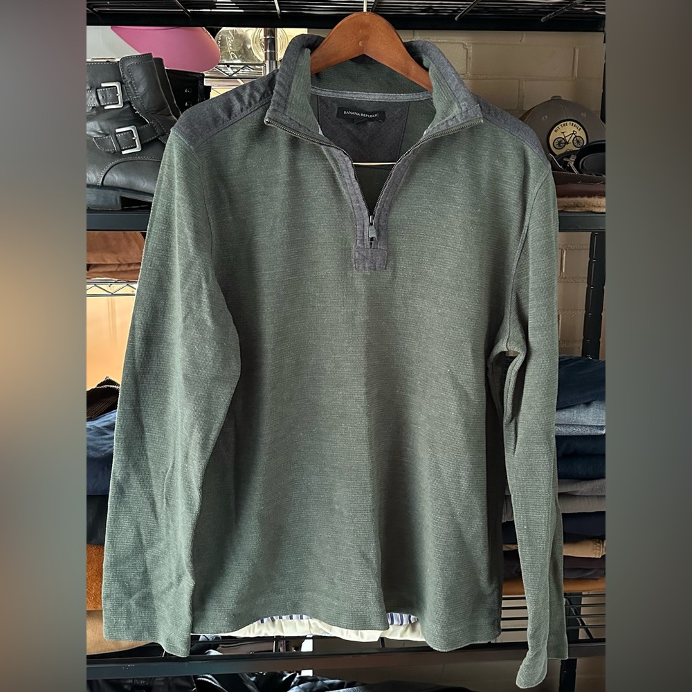 Banana Republic Jersey Knit Quarter Zip